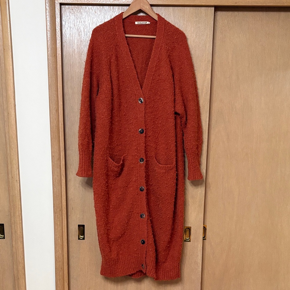 Misha and Puff Alpaca Duster in Henna